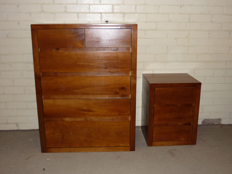 Pine Tallboys & Bedsides Granville Timber Furniture Custom made