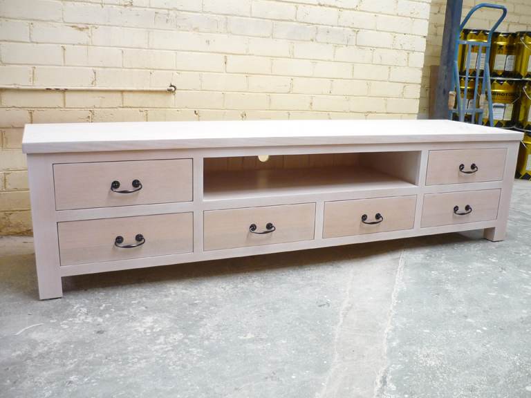Tassie Oak White Wash TV Unit