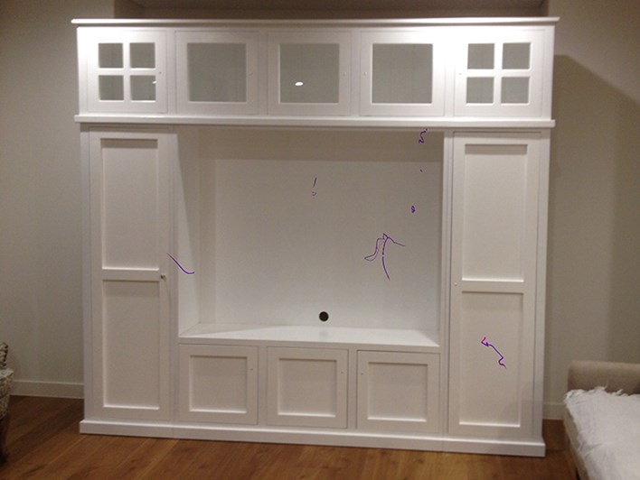 White TV Wall Unit