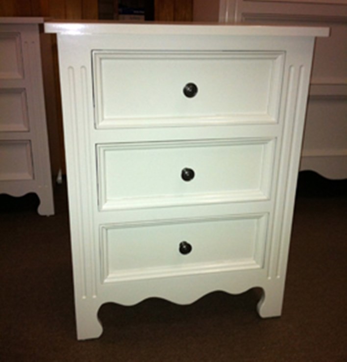 White Bedside Table