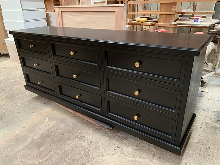 Tassie Oak Black Lowboy